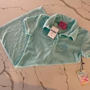 Juicy couture x forever 21 collared terry mini 🌈